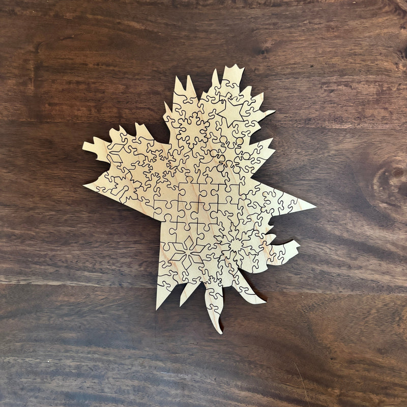 back side of ornaments wooden jigsaw puzzle Set - Liminal Puzzle Co