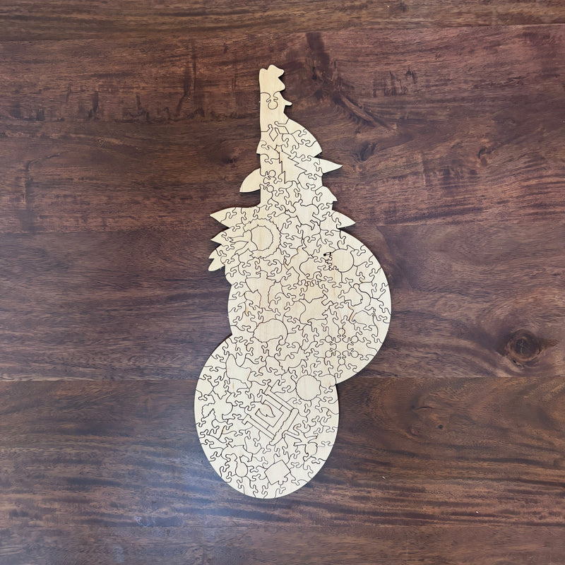 back side of ornaments wooden jigsaw puzzle Set - Liminal Puzzle Co
