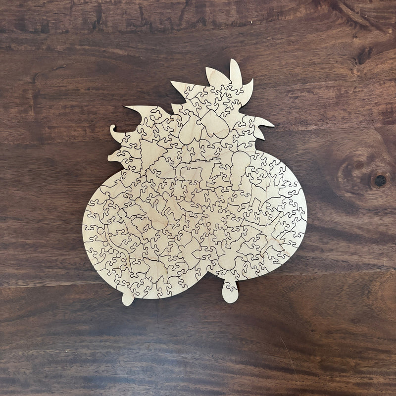 back side of ornaments wooden jigsaw puzzle Set - Liminal Puzzle Co