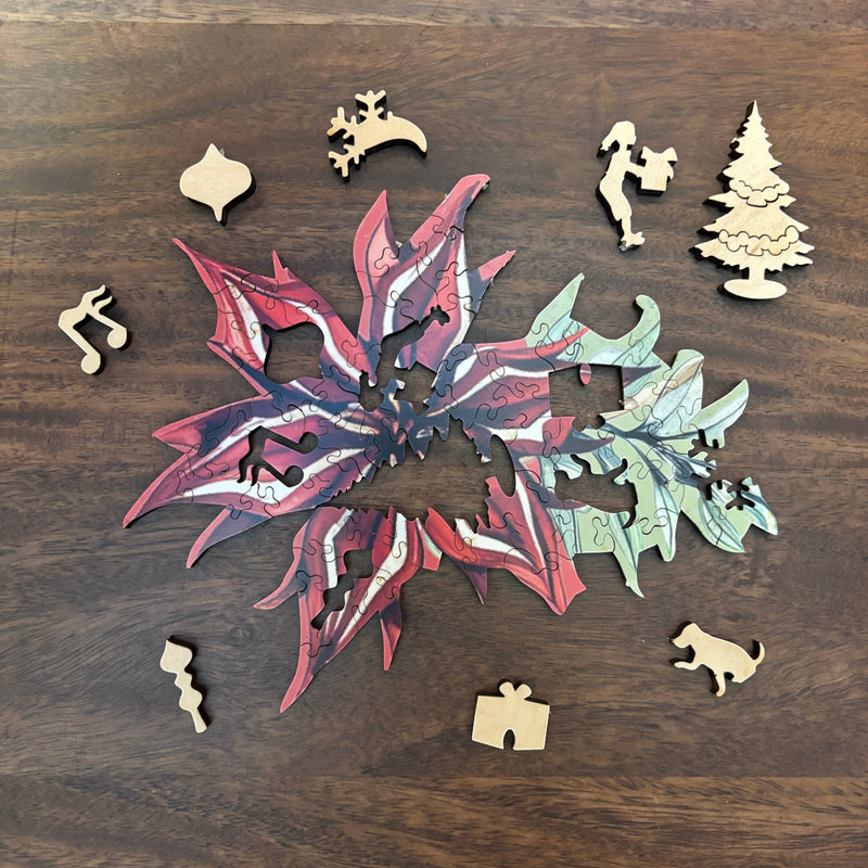 Christmas Ornaments Wooden Puzzle - Set of 3 - Liminal Puzzle Co