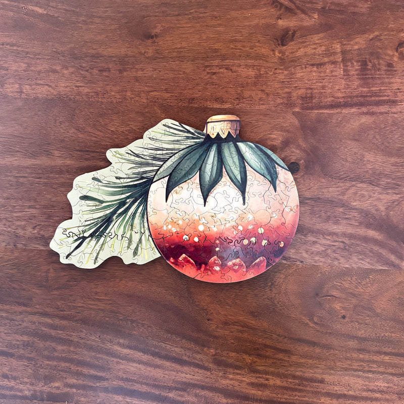 Christmas Ornaments Wooden Puzzle - Set of 3 - Liminal Puzzle Co