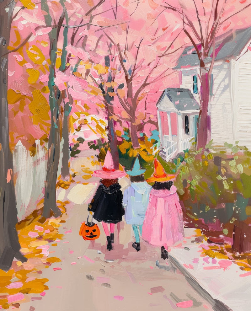 Pink Halloween (310 Pieces) | Halloween Wooden Puzzle - Liminal Puzzle Co