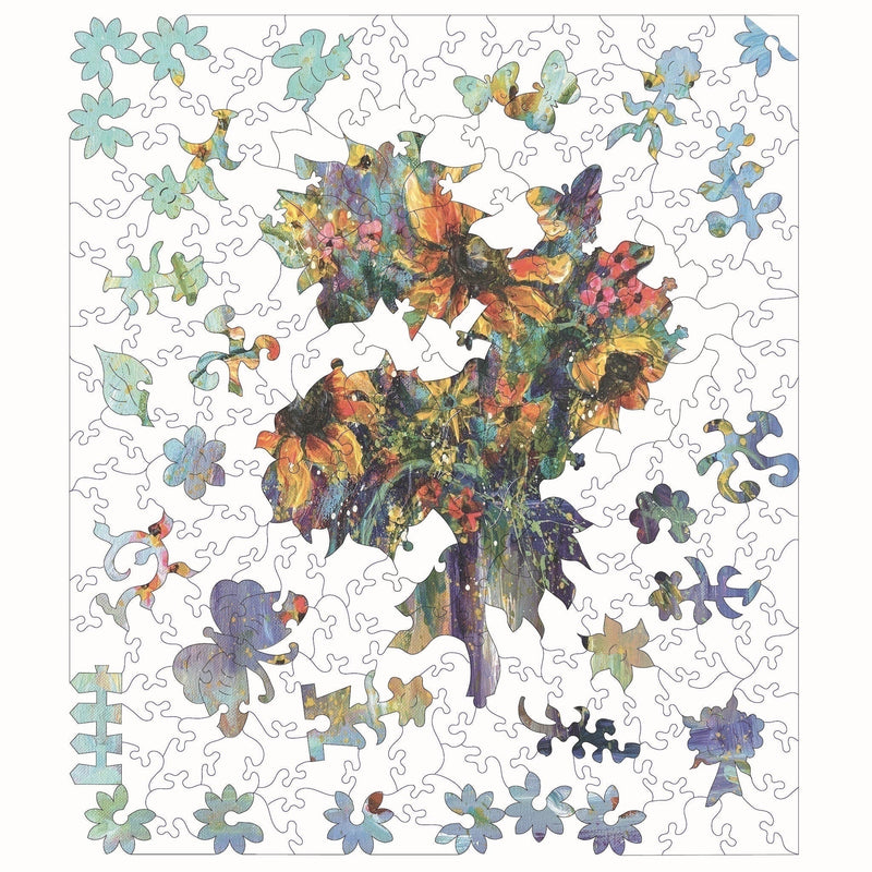 Sunflowers Wooden Puzzle (224 Pieces) - Liminal Puzzle Co