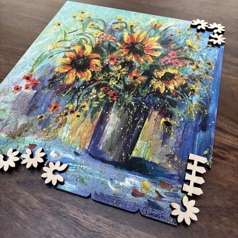 Sunflowers Wooden Puzzle (224 Pieces) - Liminal Puzzle Co