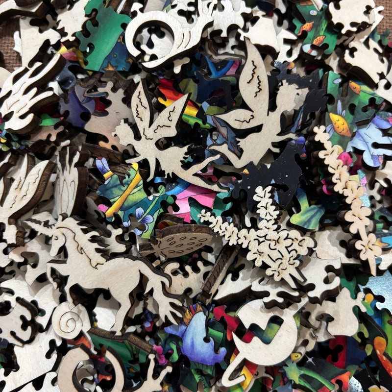 The Unicorn's Paradise (298 Pieces) | Unicorn Wooden Puzzle - Liminal Puzzle Co