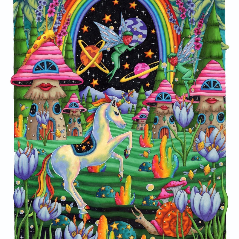 The Unicorn's Paradise (298 Pieces) | Unicorn Wooden Puzzle - Liminal Puzzle Co