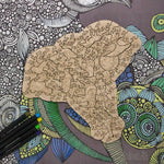 Elephant Adult Coloring Puzzle - Liminal Puzzle Co